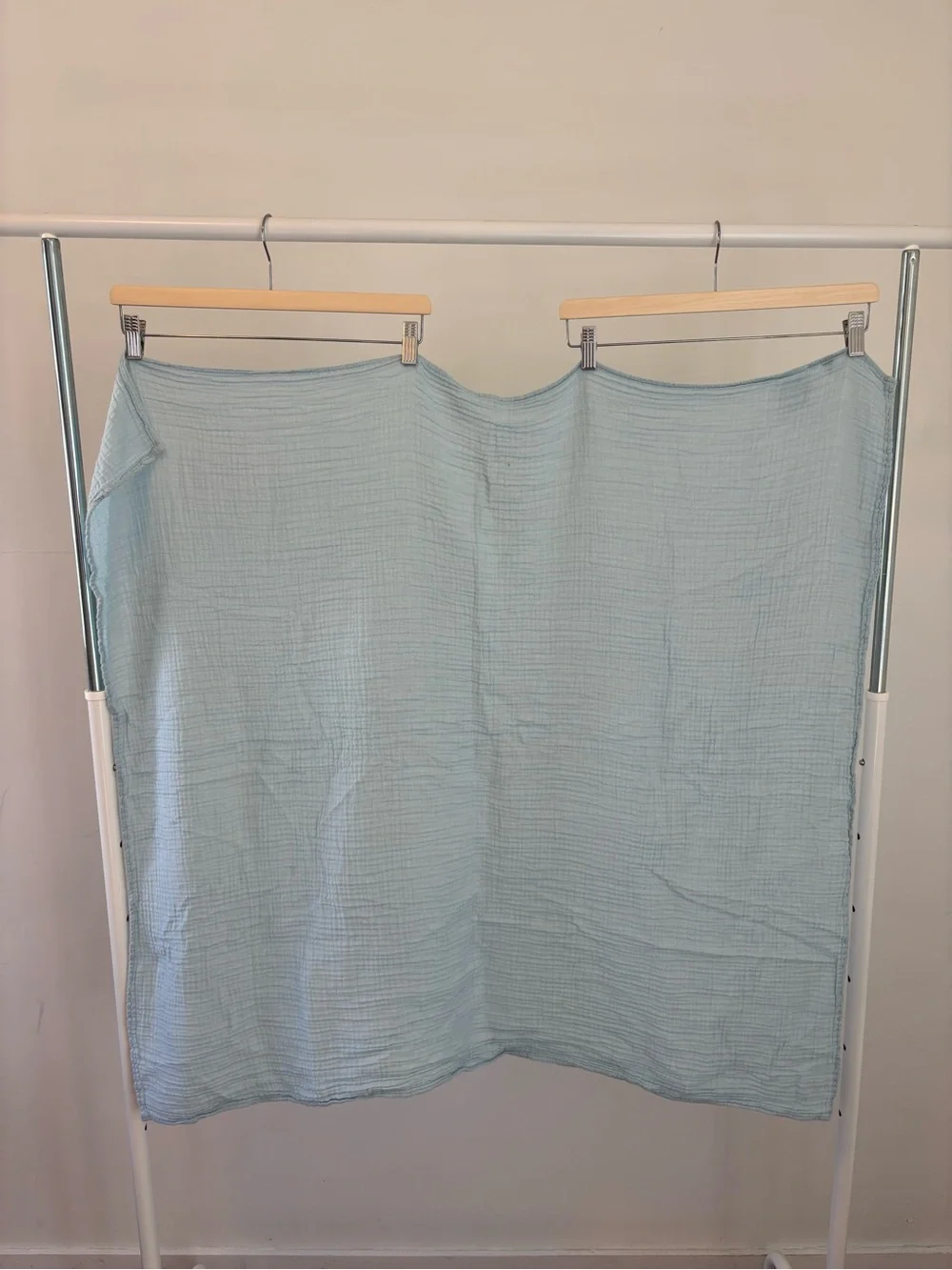 100% Cotton Muslin Blanket / Scarf / Swaddle | baby blue color